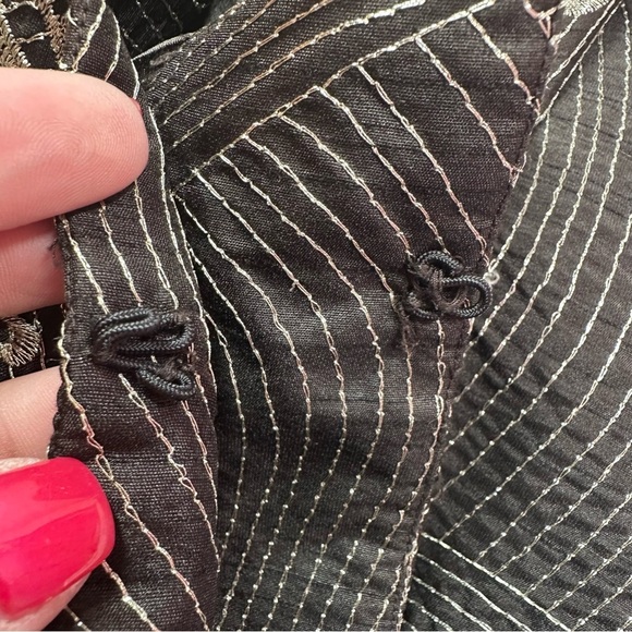 chico's Elegant Embroidered floral Women's blazer Jacket sz 2 (Large 12) - Picture 11 of 11